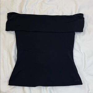 Aritzia Black Off-Shoulder Blouse